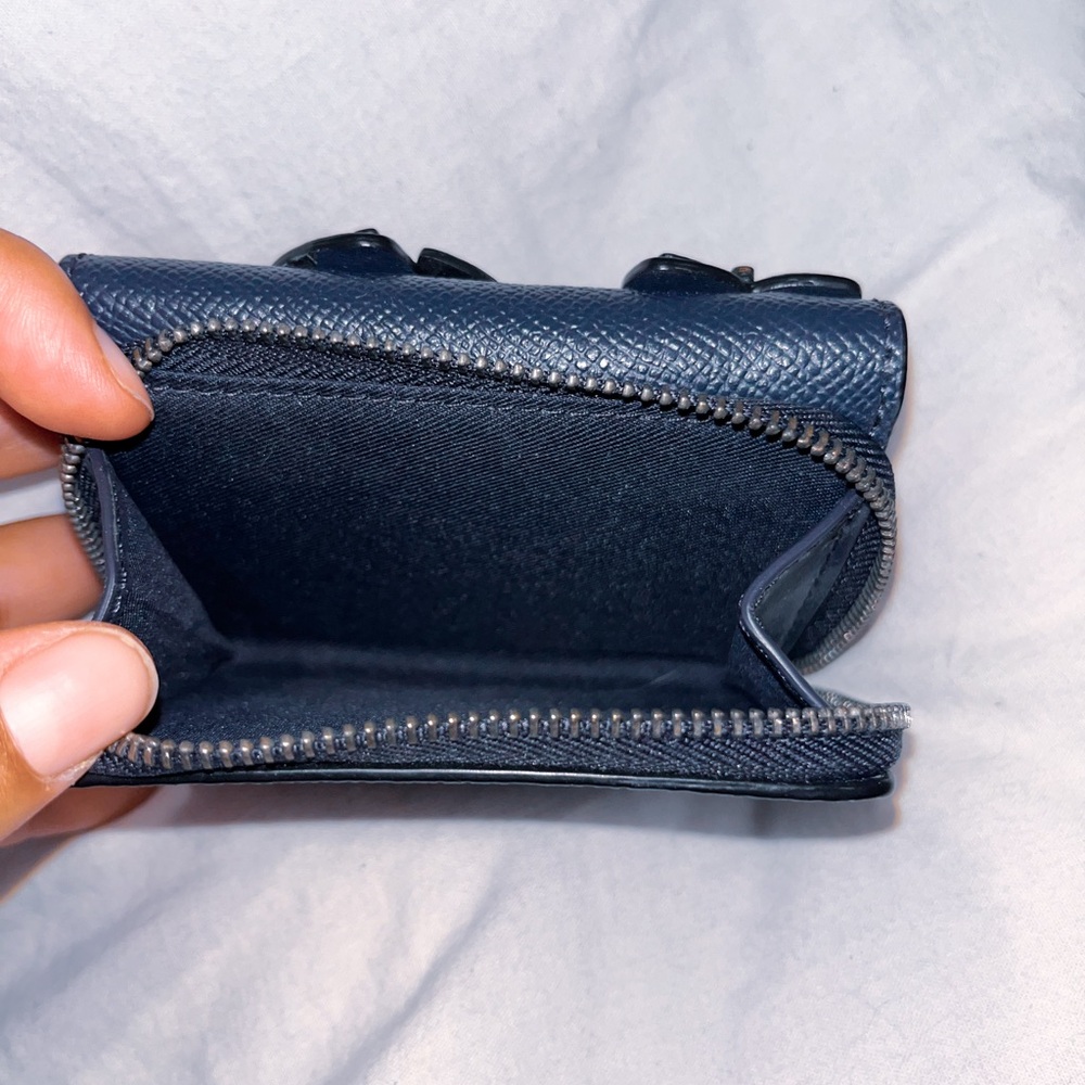 Coach Navy Blue Butterfly Embellished Wallet - Picture 3 of 6